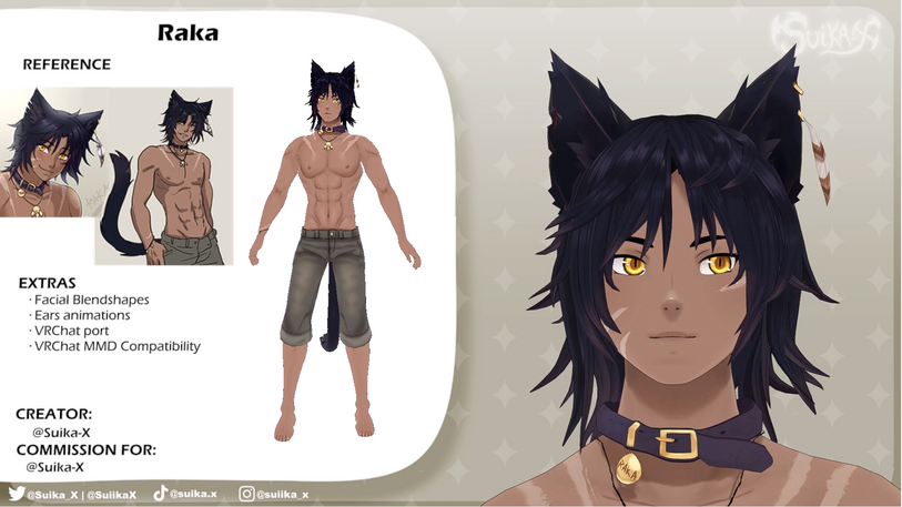 Full model + 3D Accessory (cat collar)